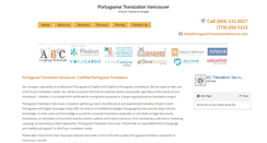 Desktop Screenshot of portuguesetranslationvancouver.com